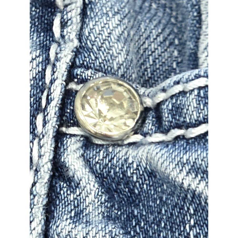 Earl Jean Women's Size 14 Slim Bootcut Jeans Embellished Rhinestone Pockets Y2K - Picture 9 of 11